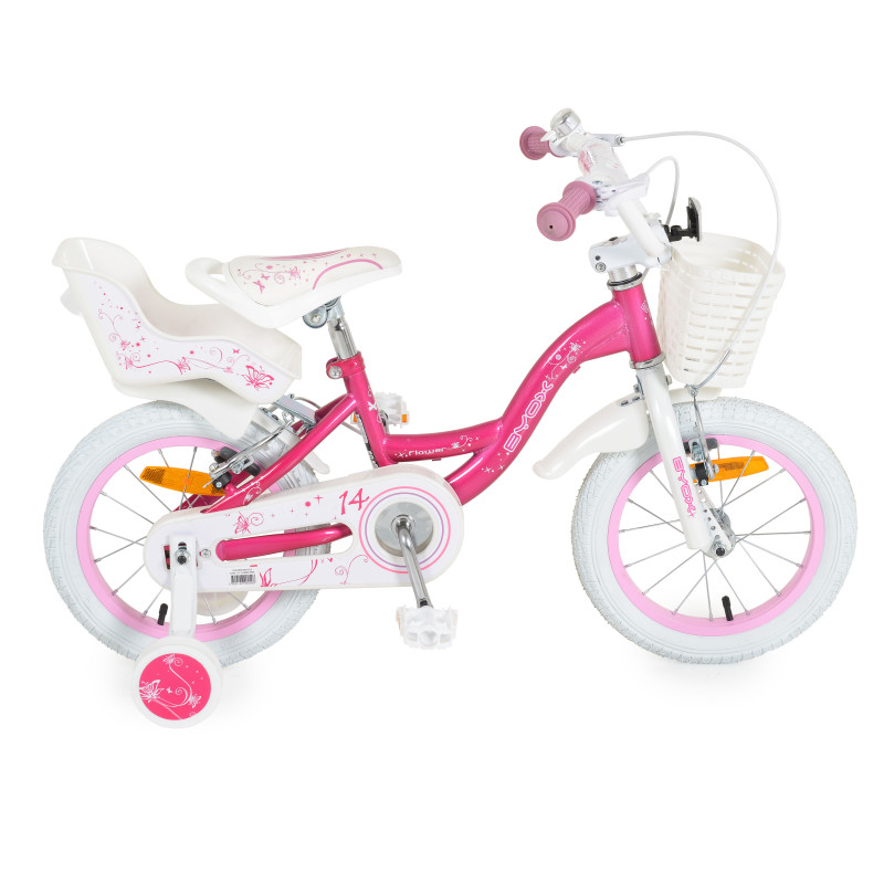 ДЕТСКИ ВЕЛОСИПЕД 14'' FLOWER розов